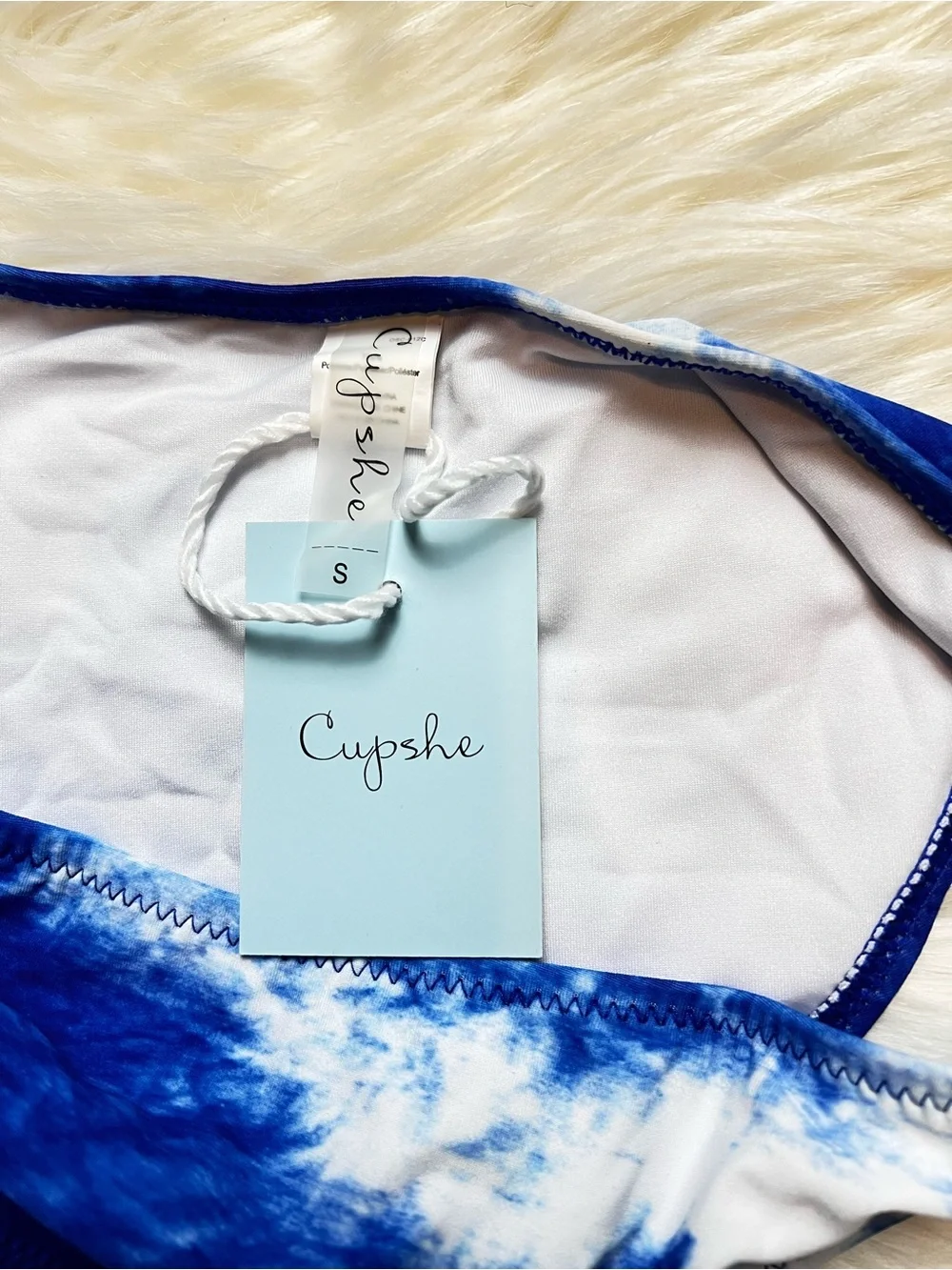 CUPSHE High Neck Halter Tie Dye Bikini Set. Size Small. New With Tags.